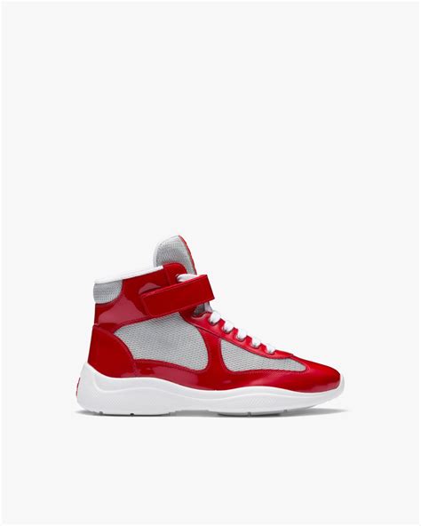 red prada high top sneakers|high top prada americas cup.